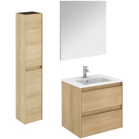 A large image of the WS Bath Collections Ambra 60 Pack 2 Nordic Oak