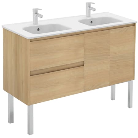 A large image of the WS Bath Collections Ambra 120F DBL Nordic Oak