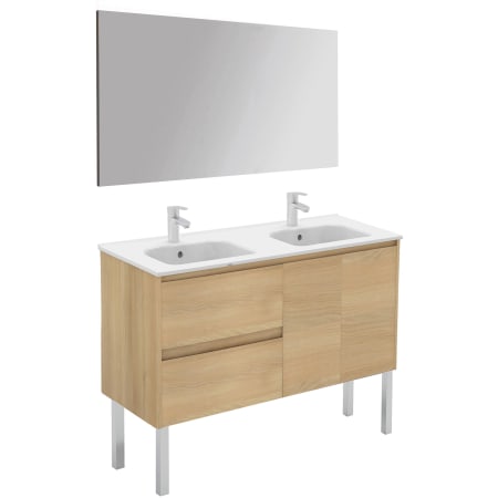 A large image of the WS Bath Collections Ambra 120F DBL Pack 1 Nordic Oak