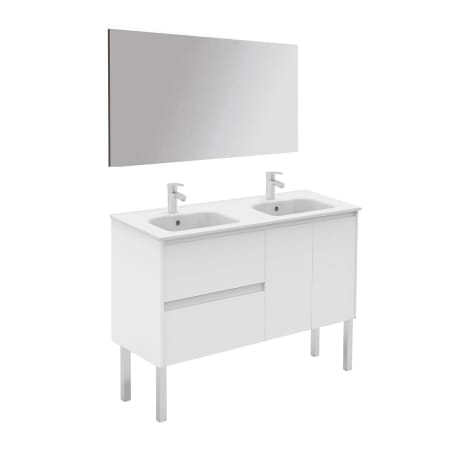 A large image of the WS Bath Collections Ambra 120F DBL Pack 1 Matte White