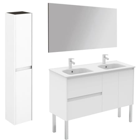 A large image of the WS Bath Collections Ambra 120F DBL Pack 2 Gloss White