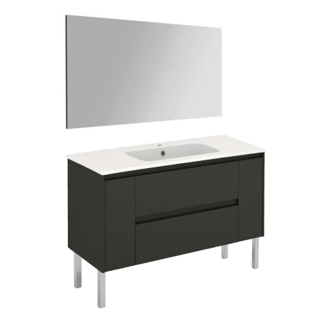 A large image of the WS Bath Collections Ambra 120F Pack 1 Gloss Anthracite