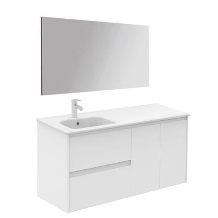 A large image of the WS Bath Collections Ambra 120L Pack 1 Matte White