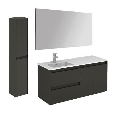 A large image of the WS Bath Collections Ambra 120L Pack 2 Gloss Anthracite