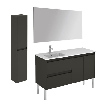 A large image of the WS Bath Collections Ambra 120LF Pack 2 Gloss Anthracite