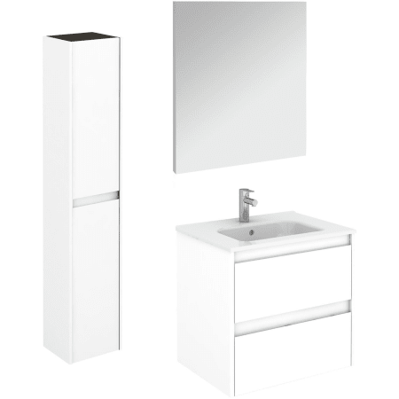 A large image of the WS Bath Collections Ambra 60 Pack 2 Gloss White