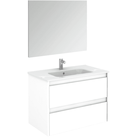 A large image of the WS Bath Collections Ambra 80 Pack 1 Gloss White