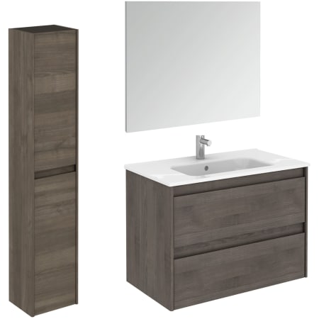 A large image of the WS Bath Collections Ambra 80 Pack 2 Samara Ash
