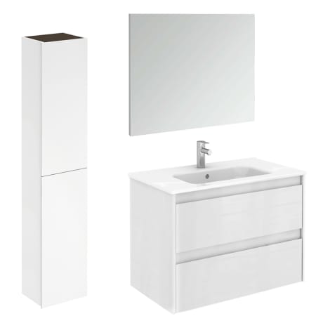 A large image of the WS Bath Collections Ambra 80 Pack 2 Matte White