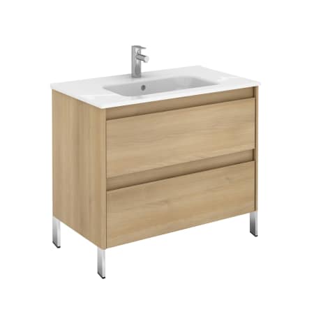 A large image of the WS Bath Collections Ambra 80F Nordic Oak
