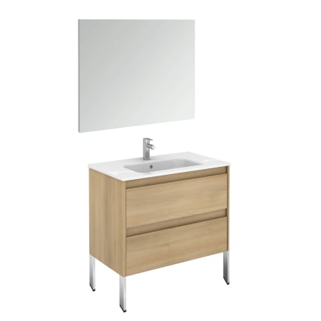 A large image of the WS Bath Collections Ambra 80F Pack 1 Nordic Oak