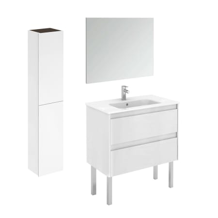 A large image of the WS Bath Collections Ambra 80F Pack 2 Matte White