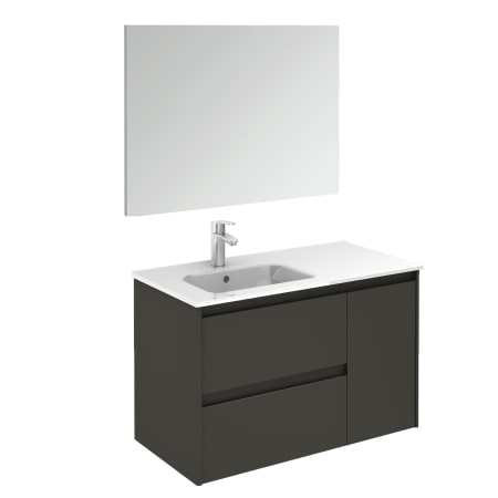 A large image of the WS Bath Collections Ambra 90 Pack 1 Gloss Anthracite