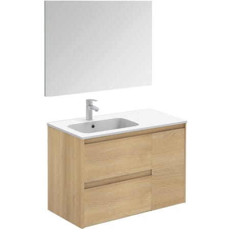 A large image of the WS Bath Collections Ambra 90 Pack 1 Nordic Oak