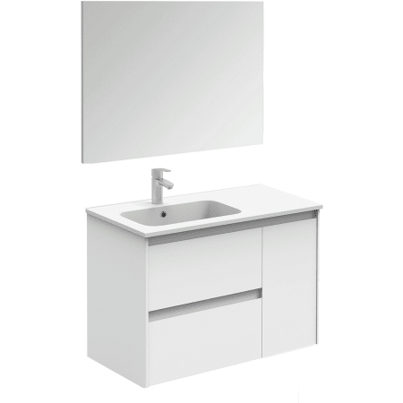 A large image of the WS Bath Collections Ambra 90 Pack 1 Gloss White