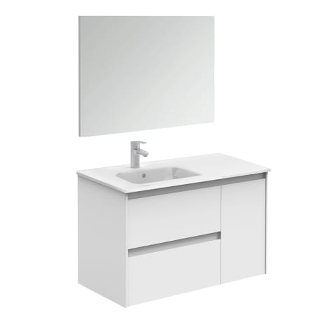 A large image of the WS Bath Collections Ambra 90 Pack 1 Matte White
