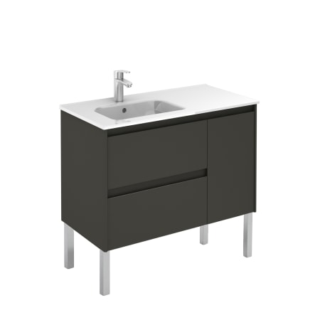A large image of the WS Bath Collections Ambra 90F Gloss Anthracite
