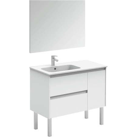 A large image of the WS Bath Collections Ambra 90F Pack 1 Gloss White