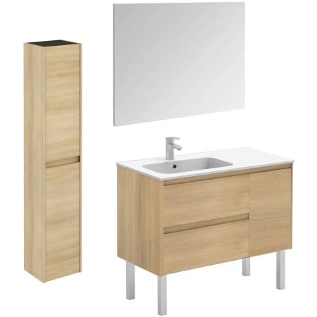 A large image of the WS Bath Collections Ambra 90F Pack 2 Nordic Oak