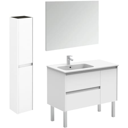 A large image of the WS Bath Collections Ambra 90F Pack 2 Gloss White