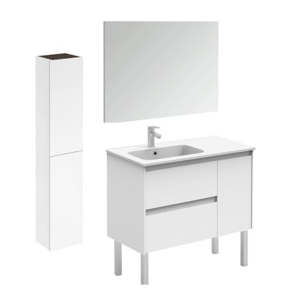 A large image of the WS Bath Collections Ambra 90F Pack 2 Matte White