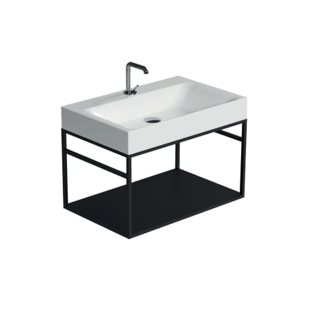 A large image of the WS Bath Collections 3532+9249.31 Glossy White / Matte Black
