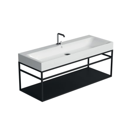A large image of the WS Bath Collections 3534+9252.31 Glossy White / Matte Black