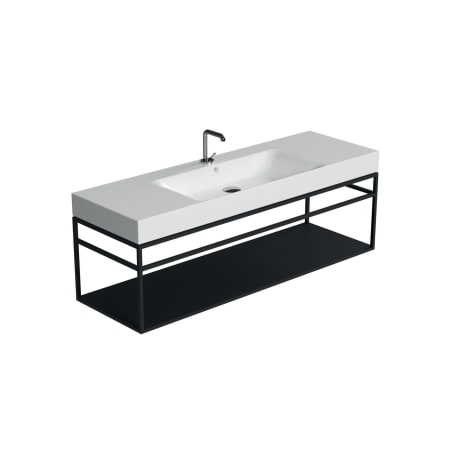 A large image of the WS Bath Collections 3535+9253.31 Glossy White / Matte Black