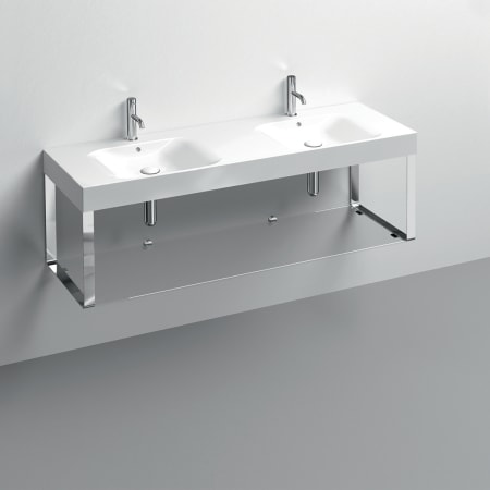 A large image of the WS Bath Collections 3536+9128K1 Glossy White / Polished Chrome