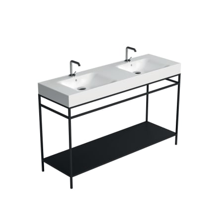A large image of the WS Bath Collections 3536+9246.31 Glossy White / Matte Black