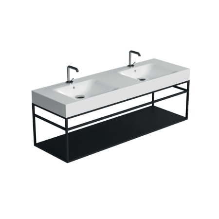 A large image of the WS Bath Collections 3536+9253.31 Glossy White / Matte Black