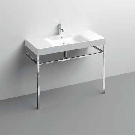 A large image of the WS Bath Collections 3550+9152K1 Glossy White / Polished Chrome