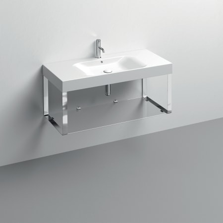 A large image of the WS Bath Collections 3550+9153K1 Glossy White / Polished Chrome