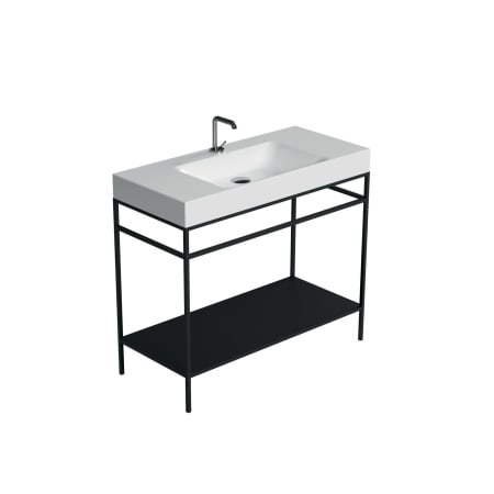 A large image of the WS Bath Collections 3550+9244.31 Glossy White / Matte Black