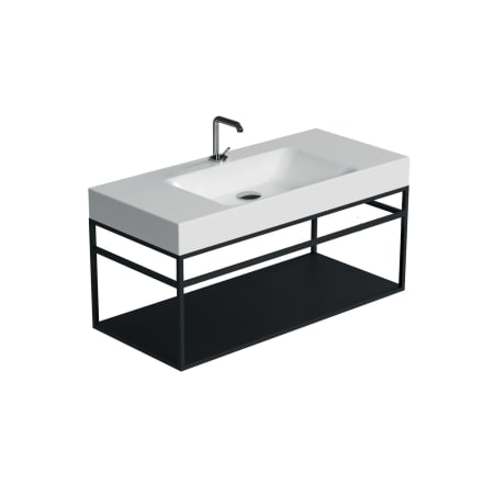 A large image of the WS Bath Collections 3550+9251.31 Glossy White / Matte Black