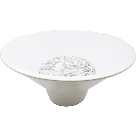 A large image of the WS Bath Collections Deco 4801.01 Gloss White / Damasco 1 Drain Cover