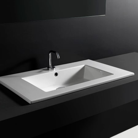 A large image of the WS Bath Collections Drop 96 - WS32401K Ceramic White