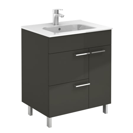 Ws Bath Collections Elegance 80 An Anthracite Elegance Vanities 18 Free Standing Single Basin Vanity Set With Ceramic Vanity Top Faucet Com