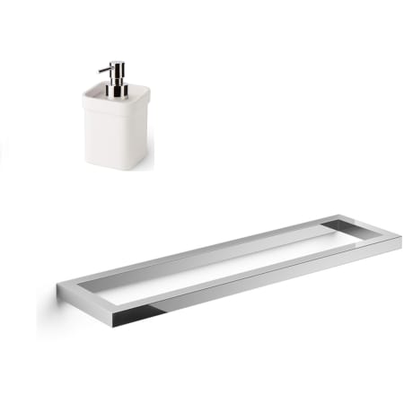 A large image of the WS Bath Collections Gerla 51708+5152 Chromed Aluminum / White