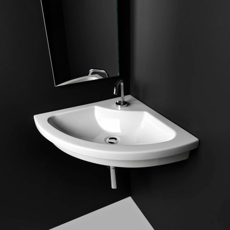 A large image of the WS Bath Collections Kart 57 - WS32301F Ceramic White
