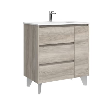 A large image of the WS Bath Collections Lila C80 Grey Pine