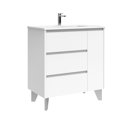 A large image of the WS Bath Collections Lila C80 Glossy White