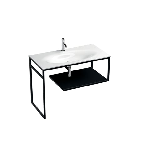 A large image of the WS Bath Collections Louise 5470+9333K1 Glossy White / Matte Black