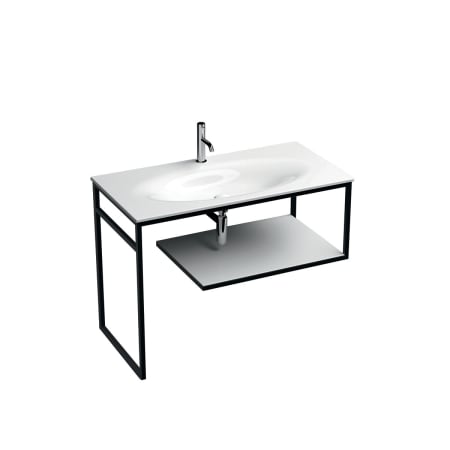 A large image of the WS Bath Collections Louise 5470+9333K2 Glossy White / Matte Black