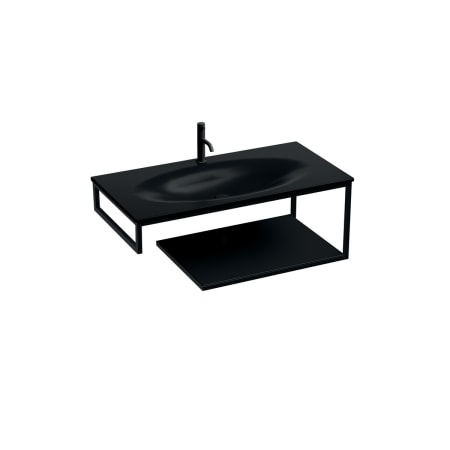 A large image of the WS Bath Collections Louise 5470+9324K1 Matte Black