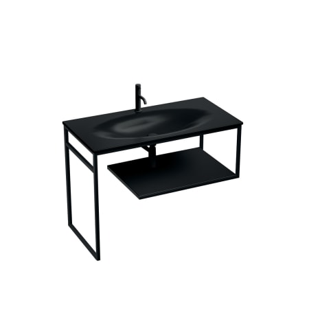 A large image of the WS Bath Collections Louise 5470+9333K1 Matte Black