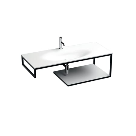 A large image of the WS Bath Collections Louise 5480+9324K4 Glossy White / Matte Black
