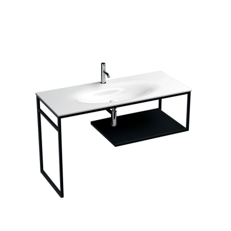 A large image of the WS Bath Collections Louise 5480+9333K3 Glossy White / Matte Black