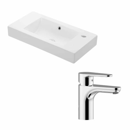 A large image of the WS Bath Collections Minimal 4054+GR 071 White / Polished Chrome