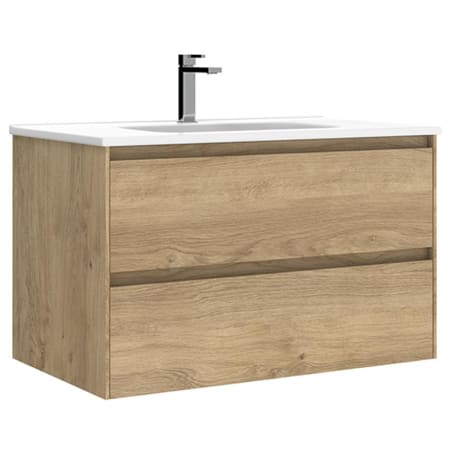 A large image of the WS Bath Collections Perla C80 Natural Oak